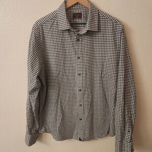 UNTUCKit Blu Gibbston Slim Fit 100% Cotton Button Down Dress Shirt Mens Large